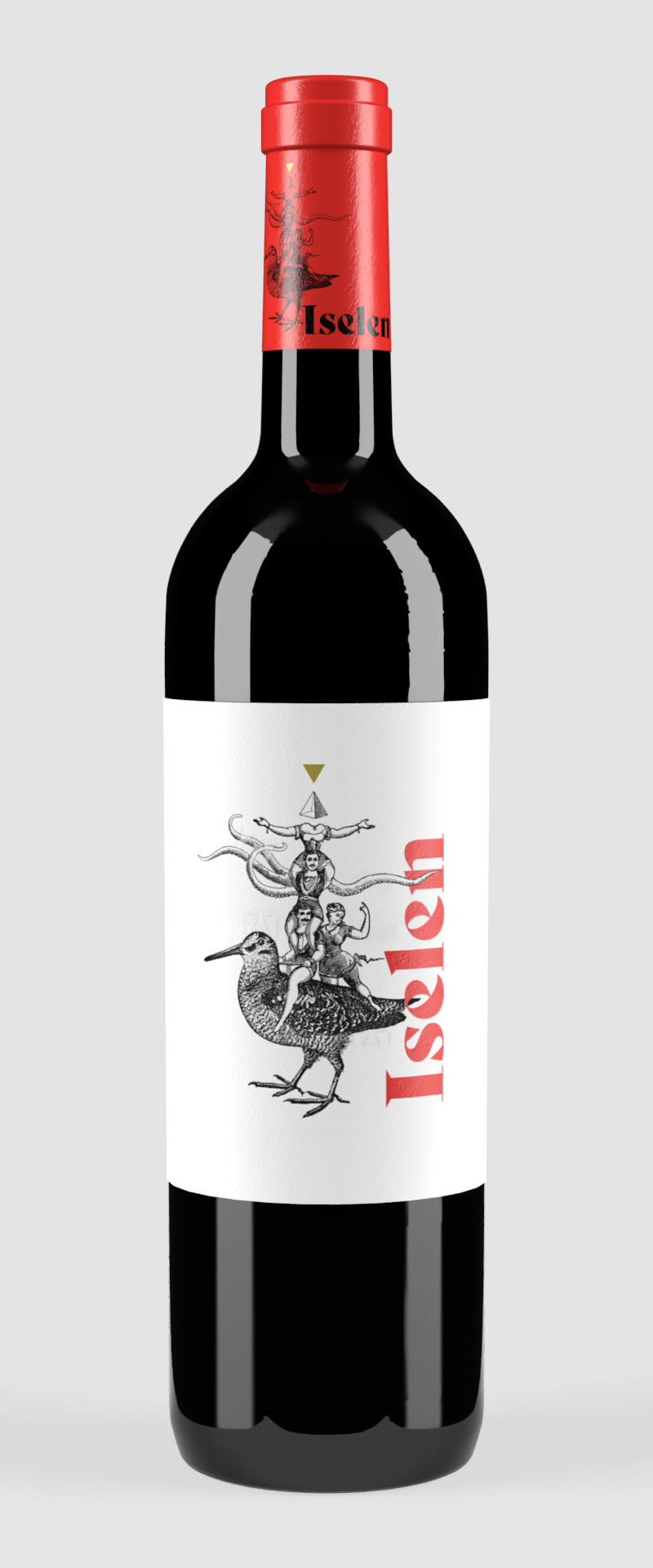 mockup de la botella de vino