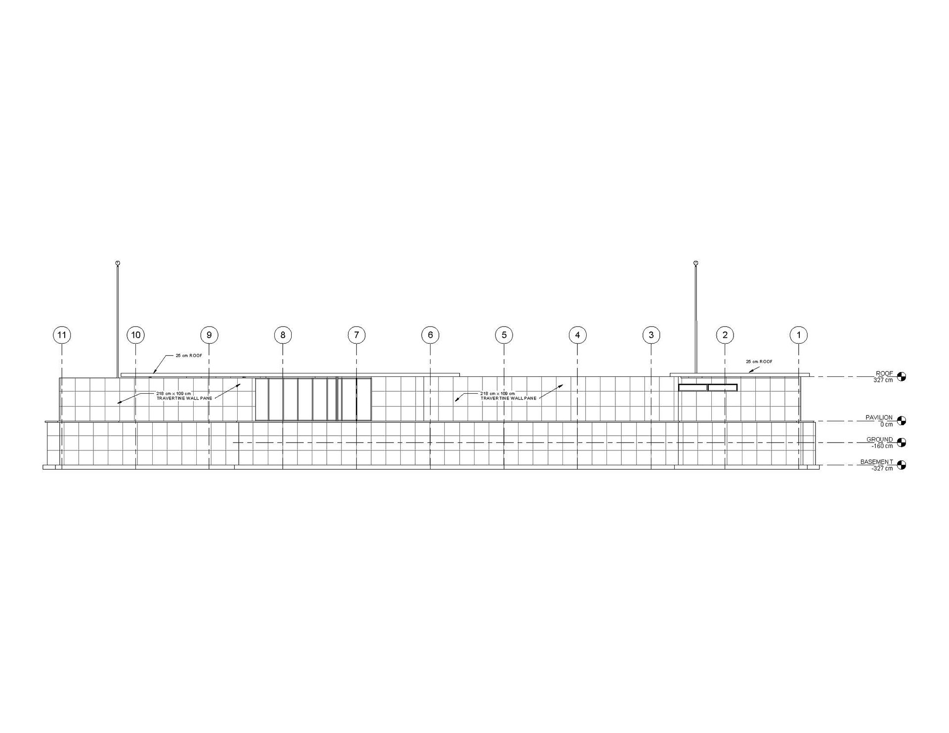 barcelona pavilion site plan