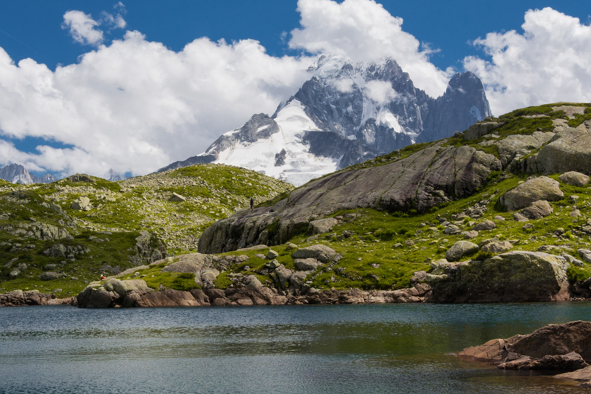 Les Drus depuis le Lac des Cheserys