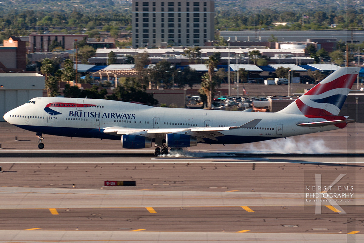 British Airways - Boeing 747-436 - G-BNLJ - Phoenix Sky Harbor International Airport (KPHX)