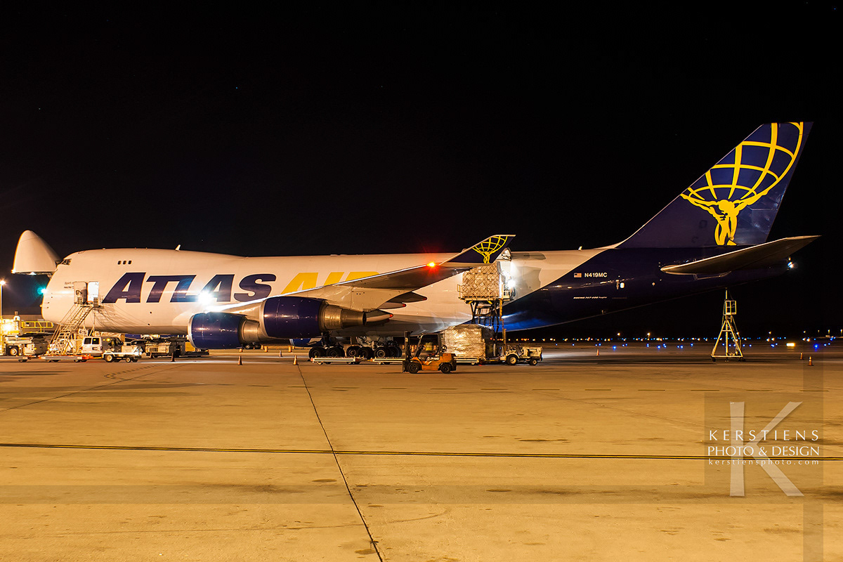 Atlas Air - Boeing 747-48EF - N419MC - Huntsville International Airport (KHSV)