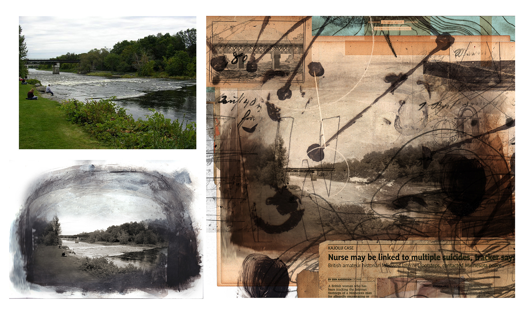 example of turning press-photos into collages