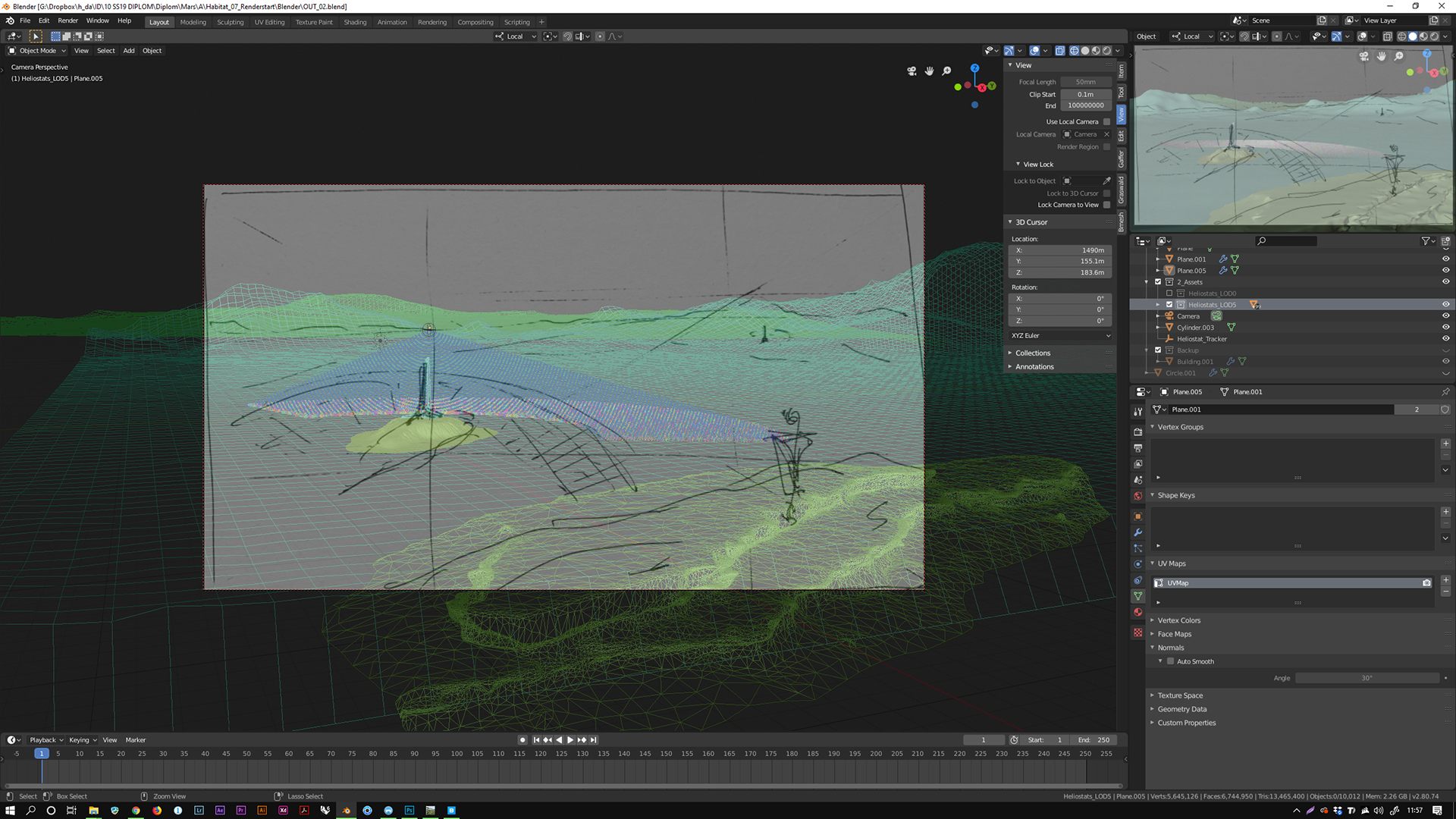 using scetches as compositional guides in blender