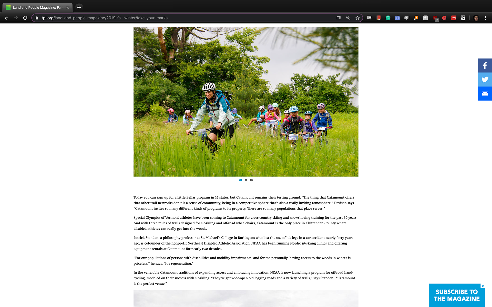 Article Layout with Carousel