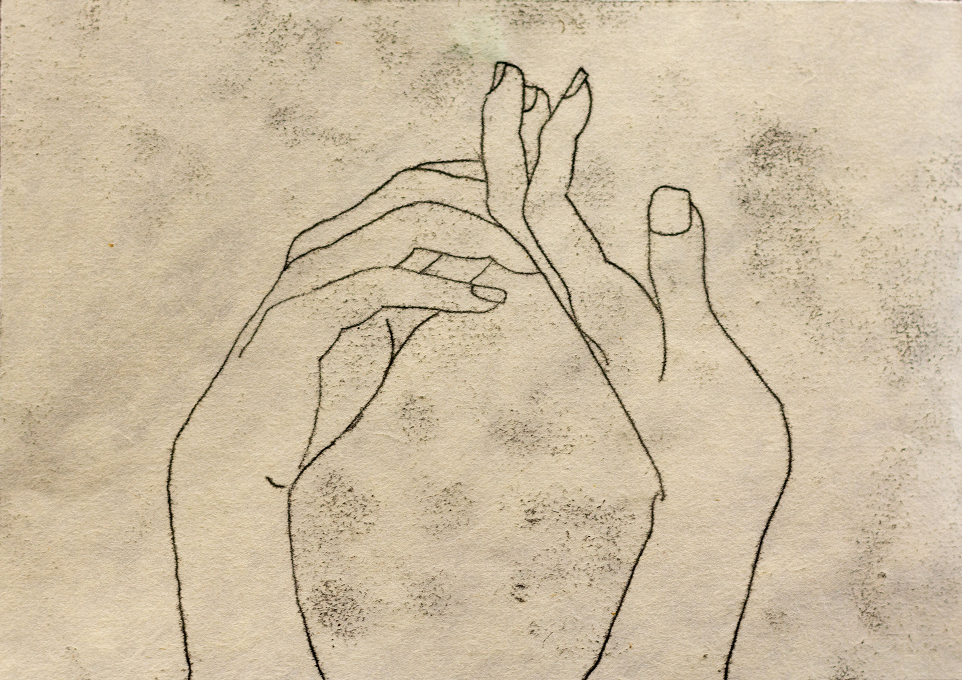 no. 2 (2019) monotype on Japanese kitakata 4in x 6in
