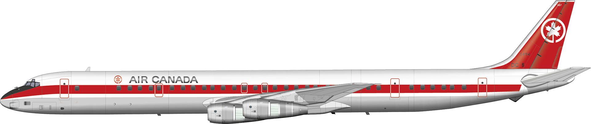 Glyn Chadwick - Douglas DC8 in Air Canada livery.