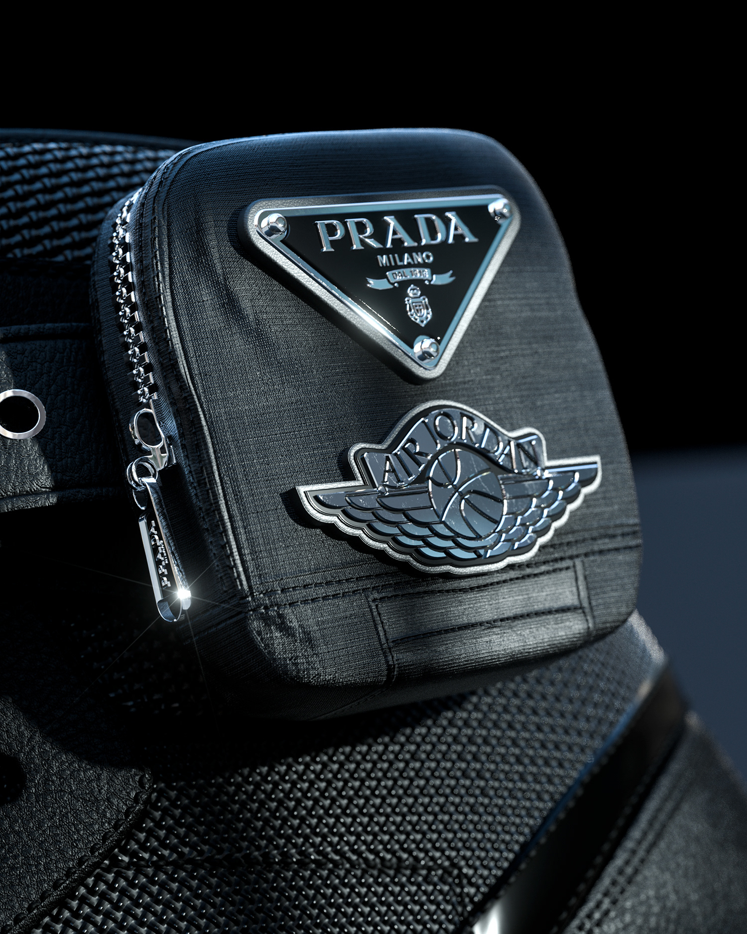 3D model Louis Vuitton x Nike Air Jordan 1 Retro High VR / AR / low-poly