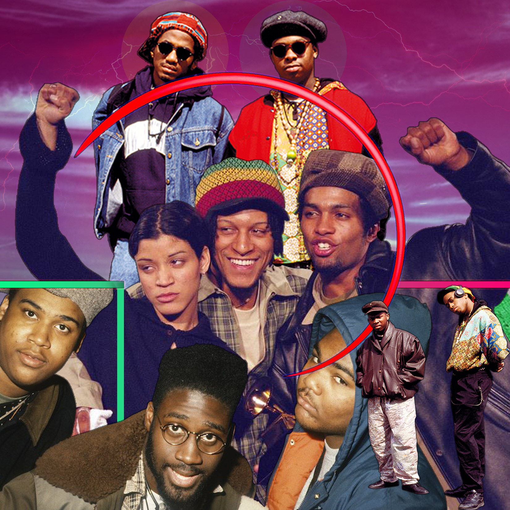 A tribe called quest, Digable planets and De la soul - old school hip hop