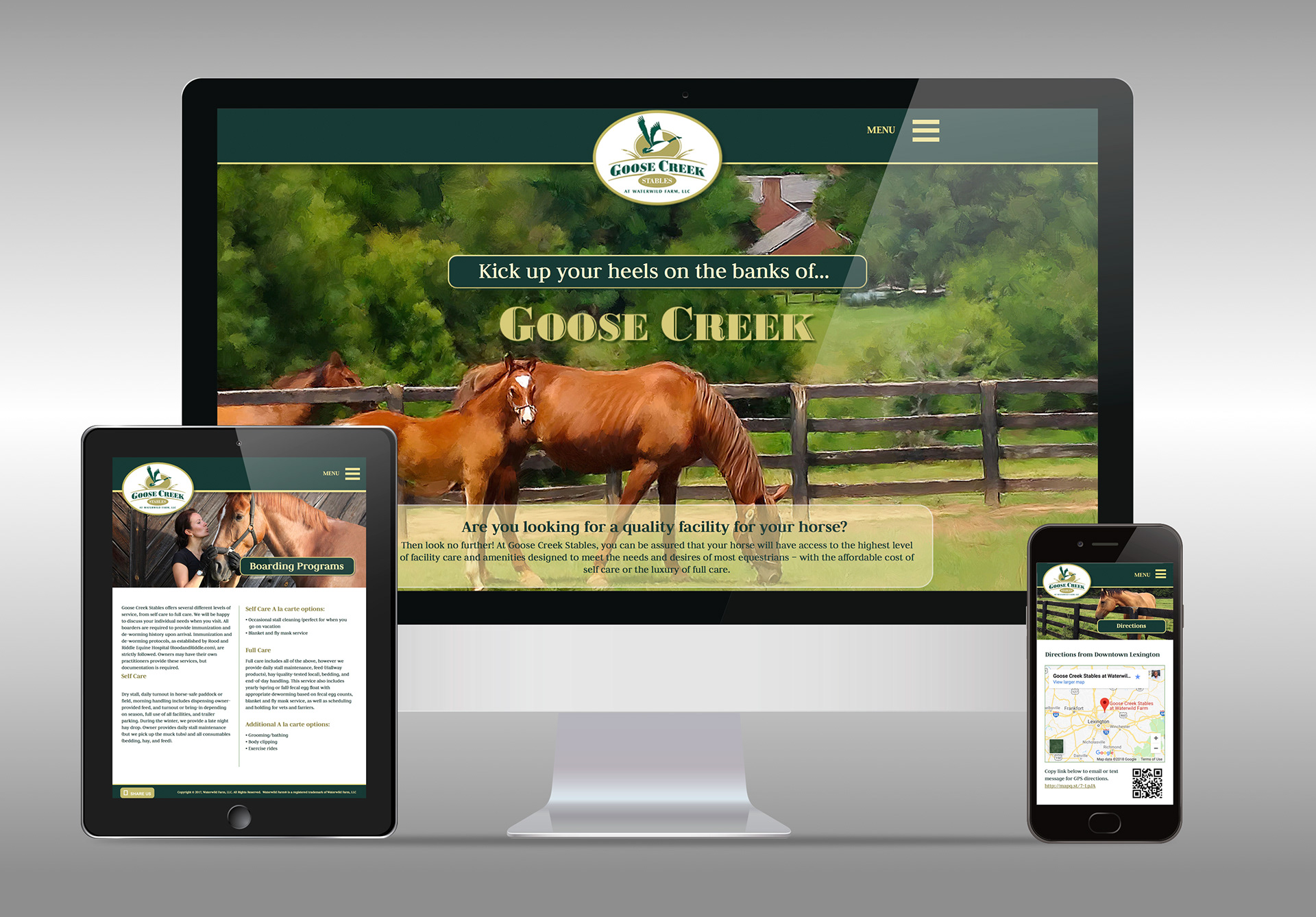 Goose Creek Stables Website