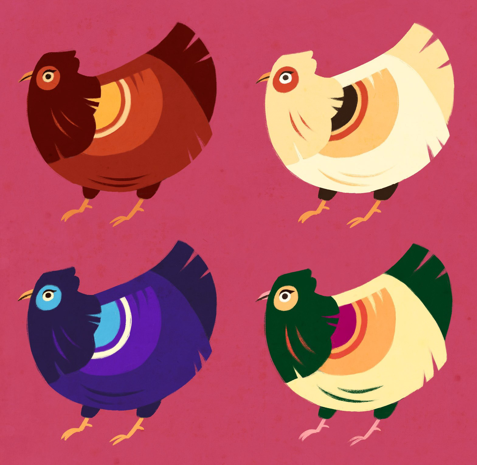 Colour tests of chicken design (2020)