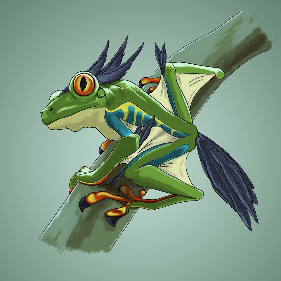 Jessica Pease - "Flying Frog Creature" - Character Concept