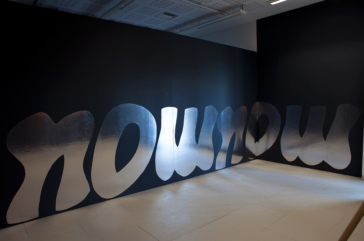 Impossible Distance, Aluminium foil, glue, 159 x 871cm