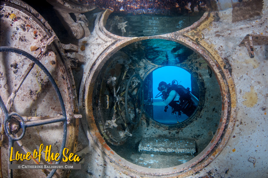 USS Kittiwake shipwreck, Grand Cayman by Cathy Salisbury