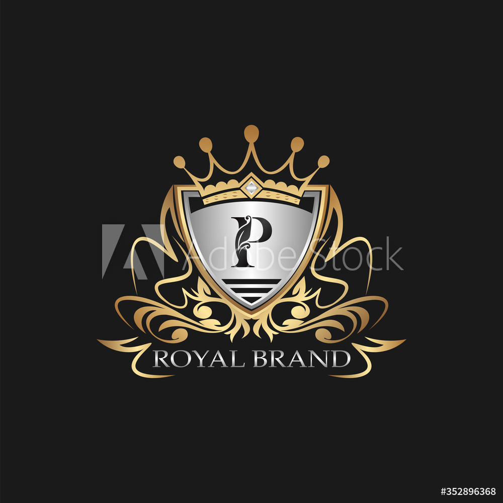 Shield Royal Brand P Logo Letter