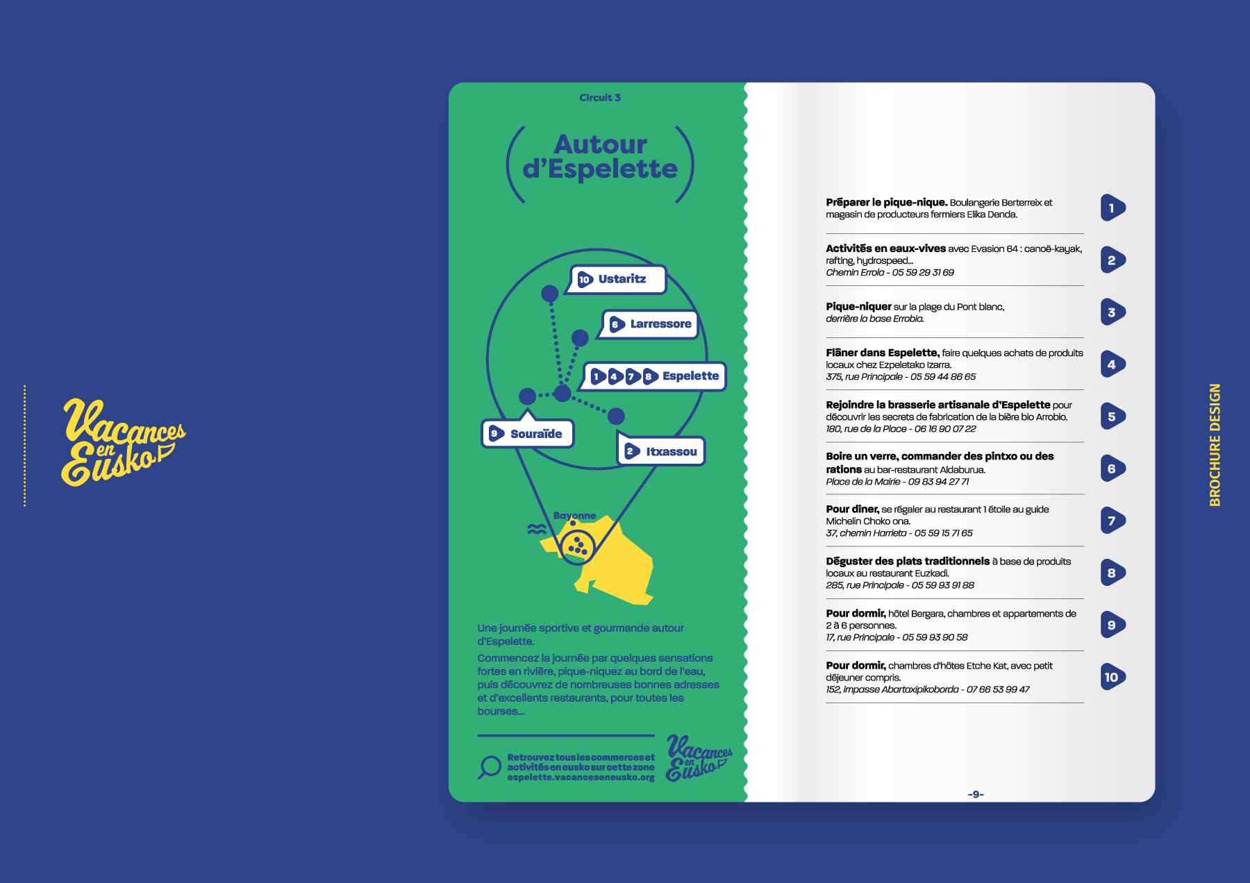 Mise en page d'un guide touristique du Pays Basque