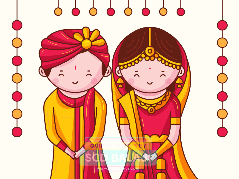 Quirky Indian Wedding Invitations Cute Indian Brides And Grooms