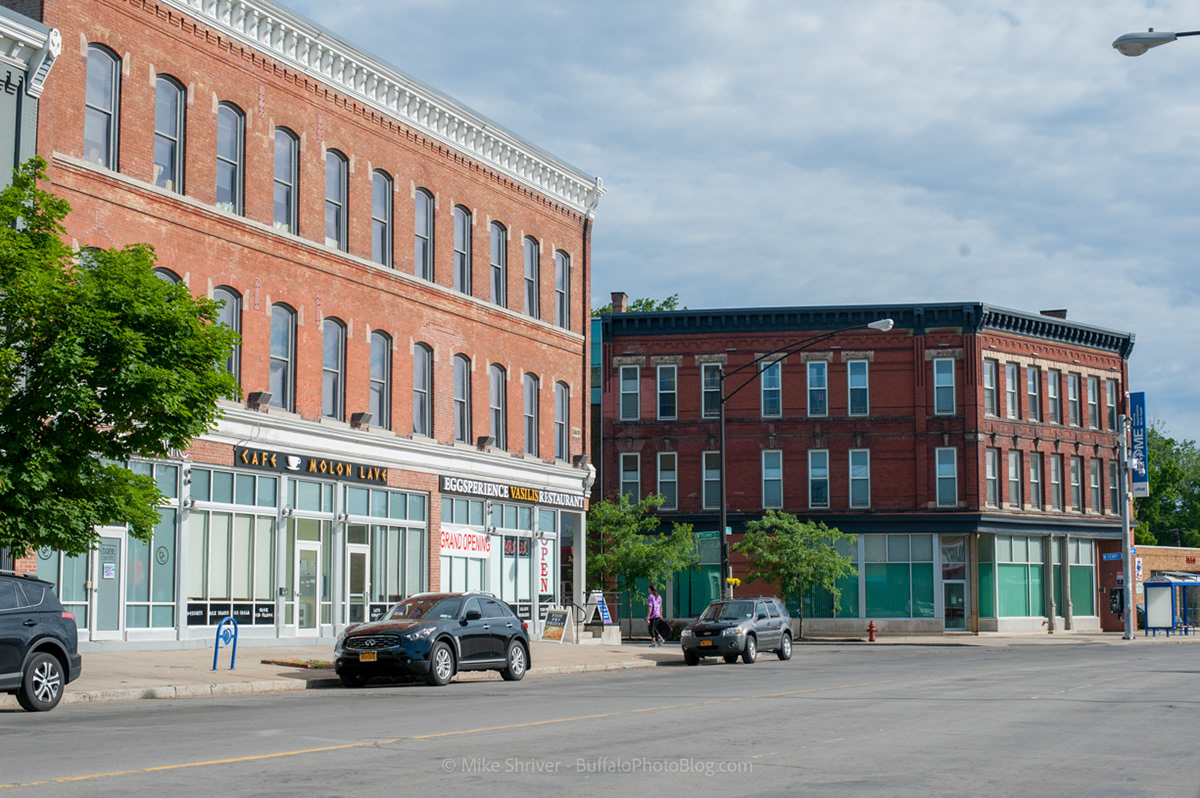 Photography of Buffalo, NY - street signs on building corners