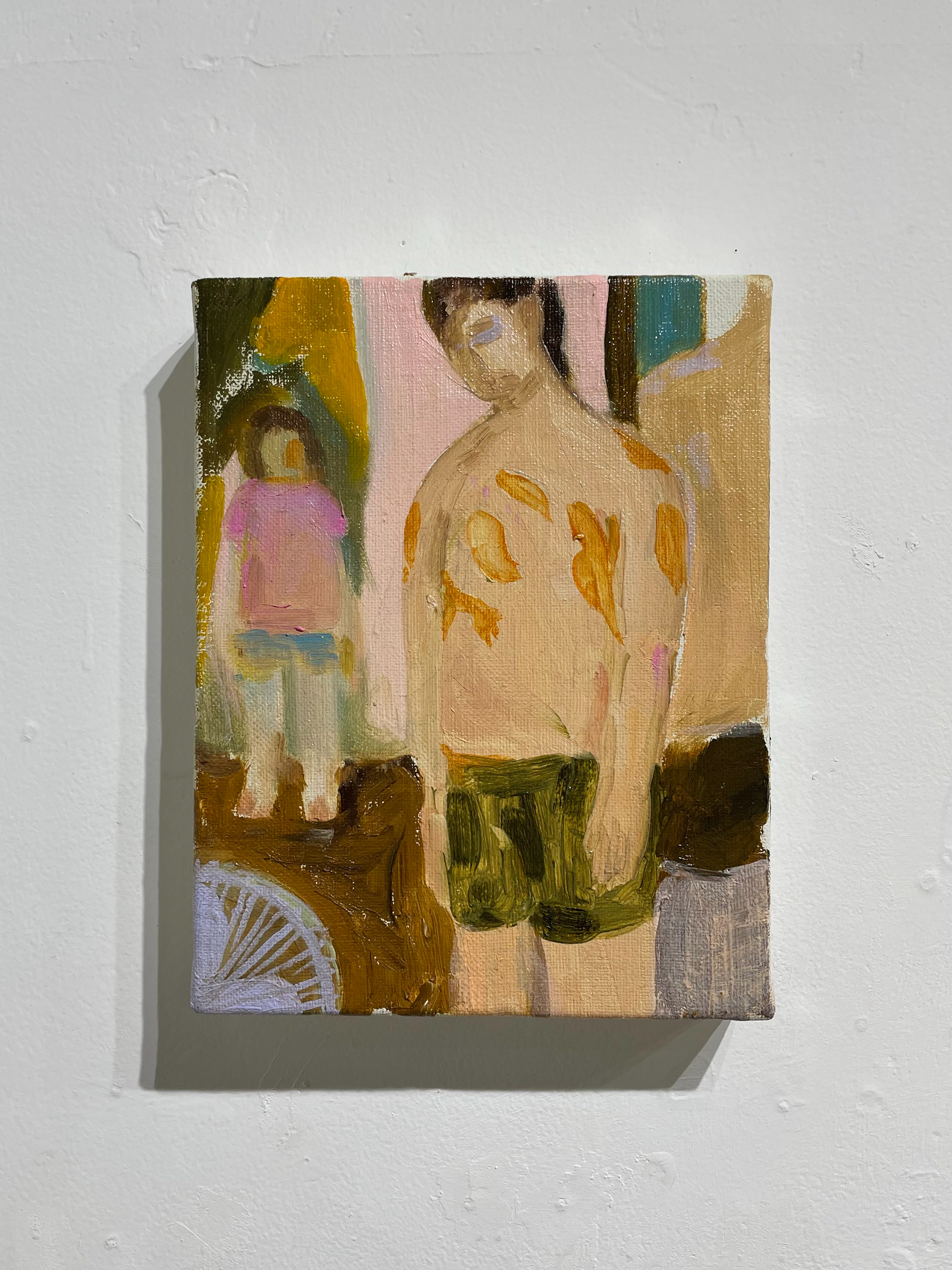 No.30 / 坂田 桃歌『untitled』/ 素材:油彩 / 制作年:2020 / サイズ:W140×H180×D20mm / 価格:¥15,000