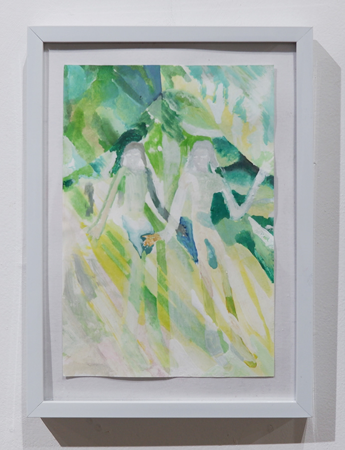 No.5 / title : 忘れないように、ここに書いておくけど1 / artist : 坂口 佳奈 / medium : 紙、水彩 / year : 2020 / size : W100×H148mm / price : ¥5,800-(額装込み)