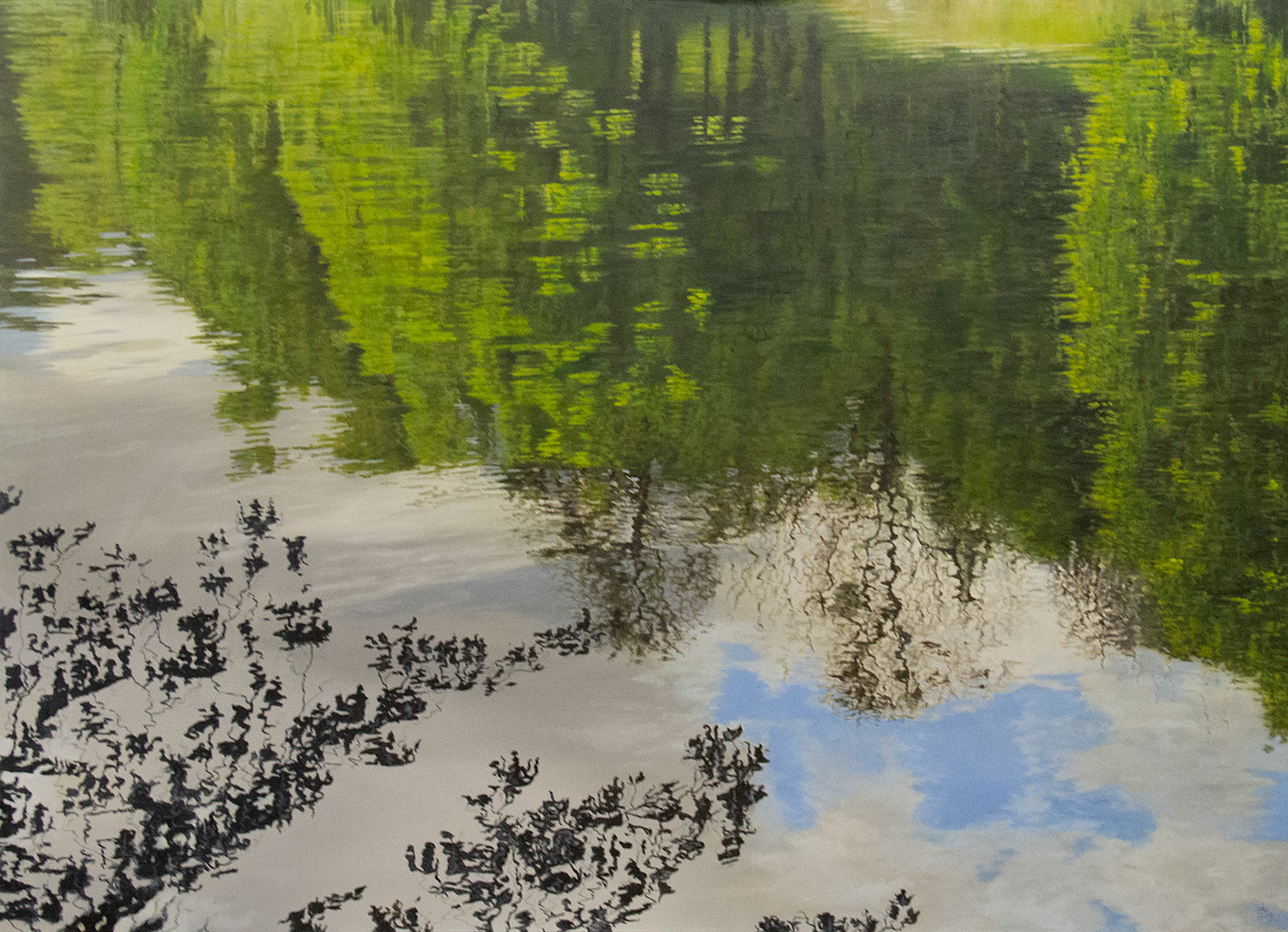 Ripples Of A Deeper Understanding - oil on panel - 117,5 x 87,5 cm