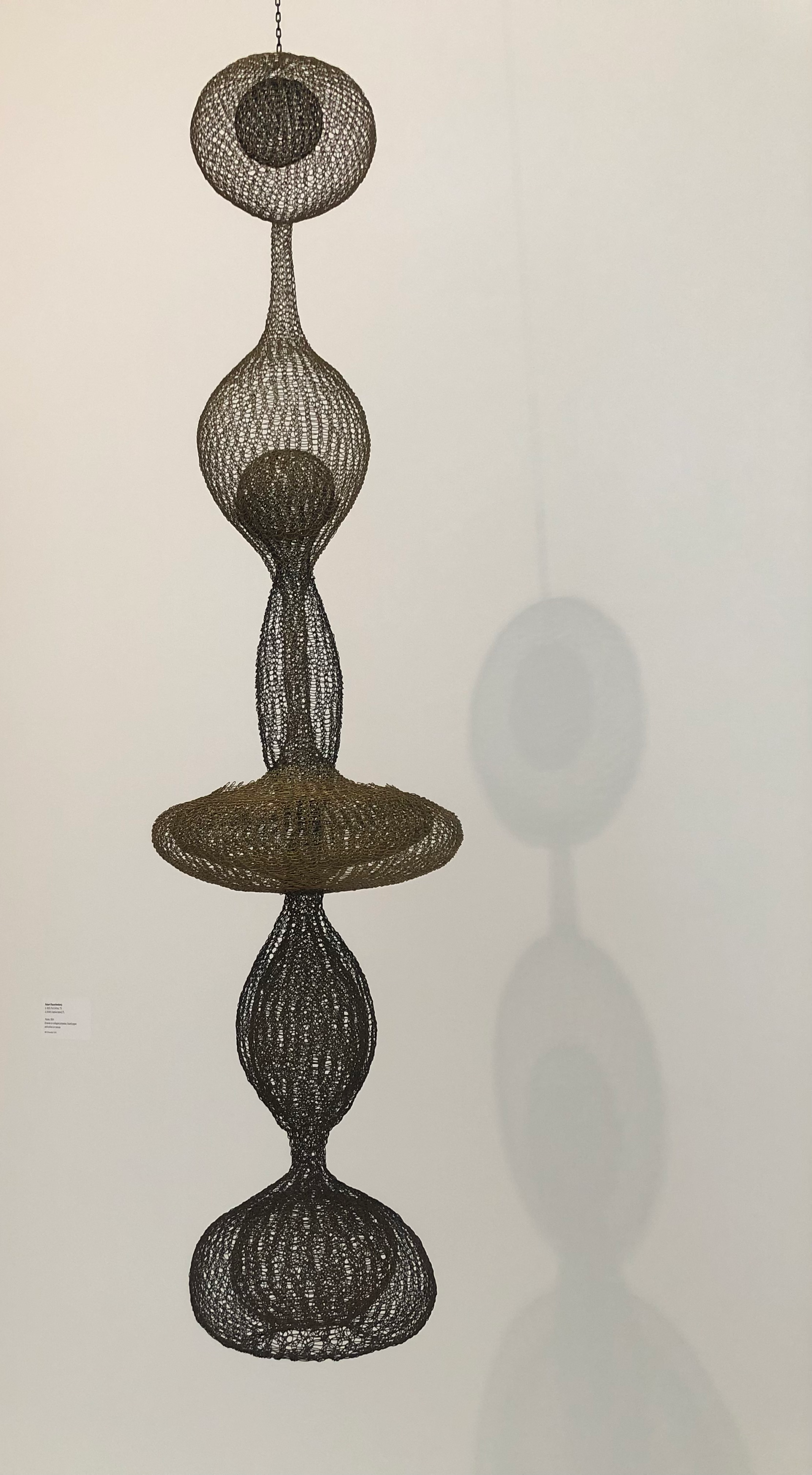 Ruth Asawa, Untitled (S.270, Hanging Six-Lobed, Complex Interlocking Continuous Form within a Form with Two Interior Spheres), 1955, refabricated 1957–58