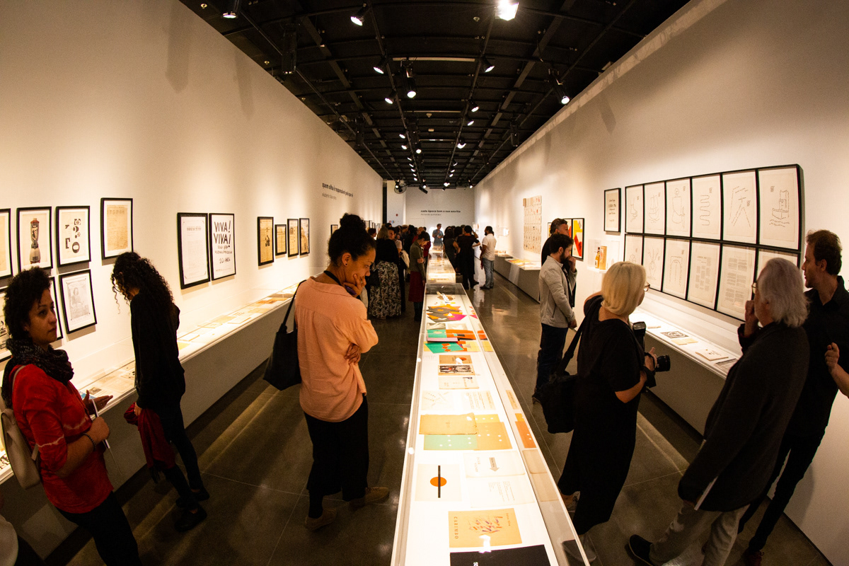 Abertura da Exposição "História da Poesia Visual Brasileira", Paulo Bruscky. Sesc Bom Retiro, 2019.