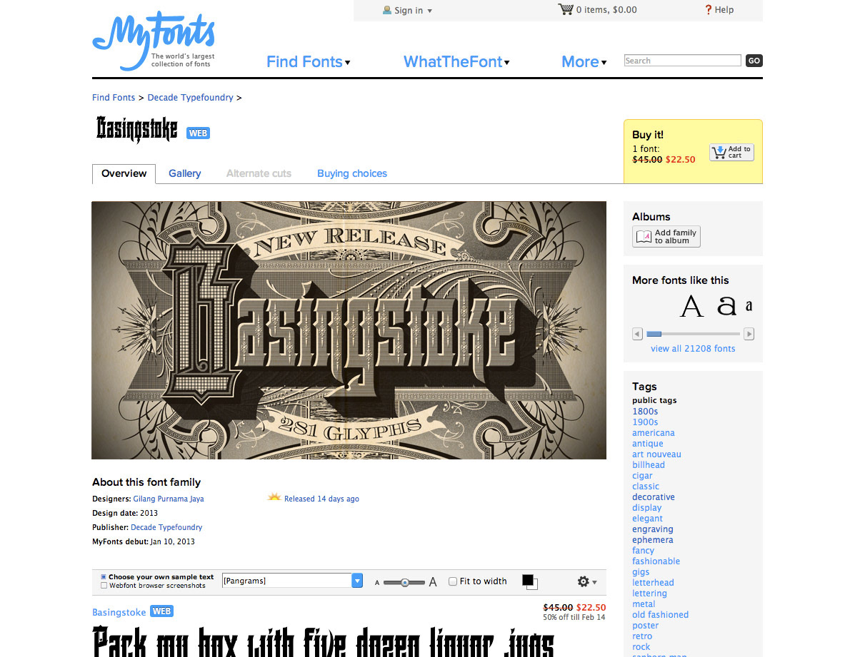 basingstoke poster vector illustration lettering vintage typography flourishes calligraphy ornamental font design