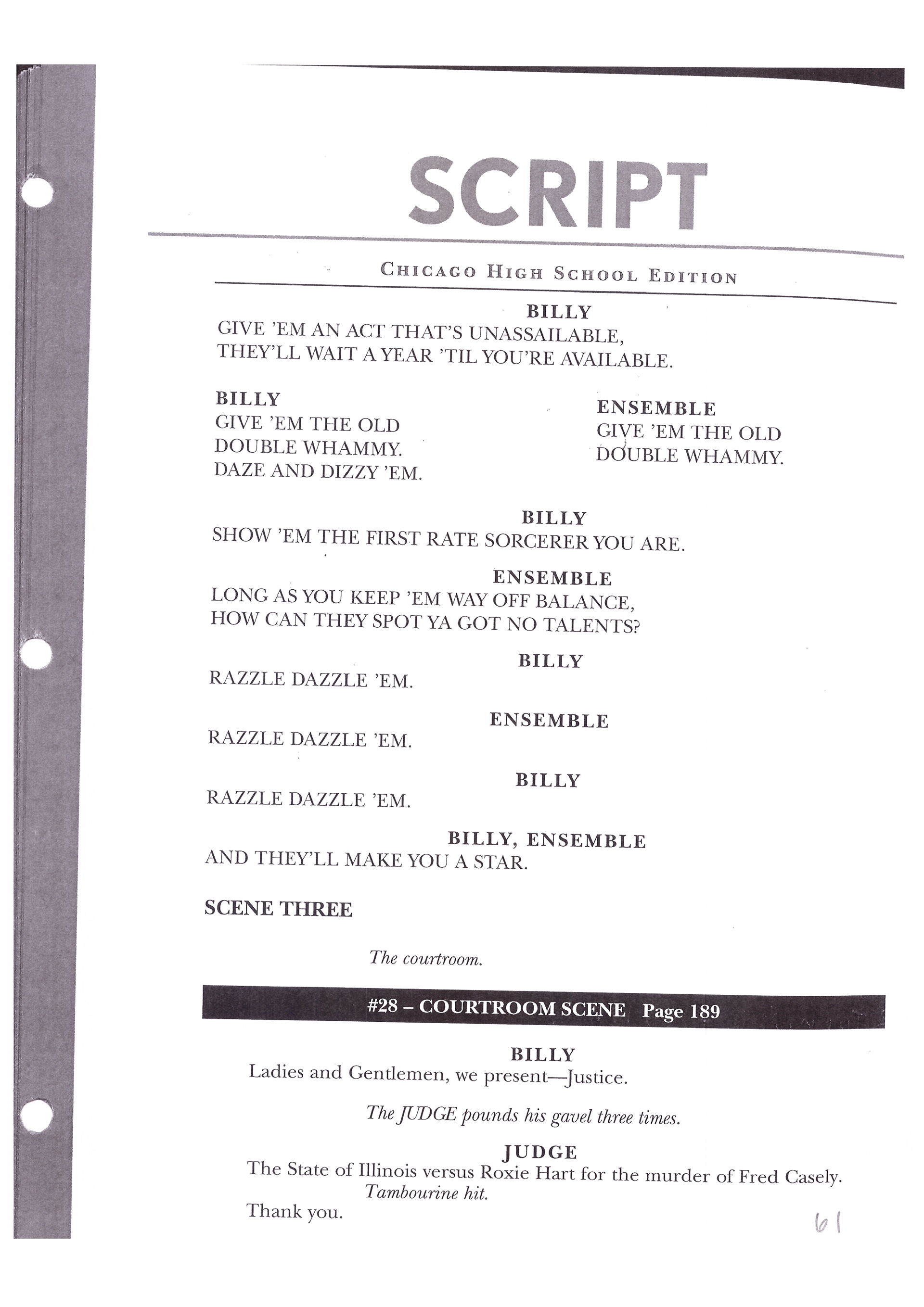 Nandini tandon stage management script sample one