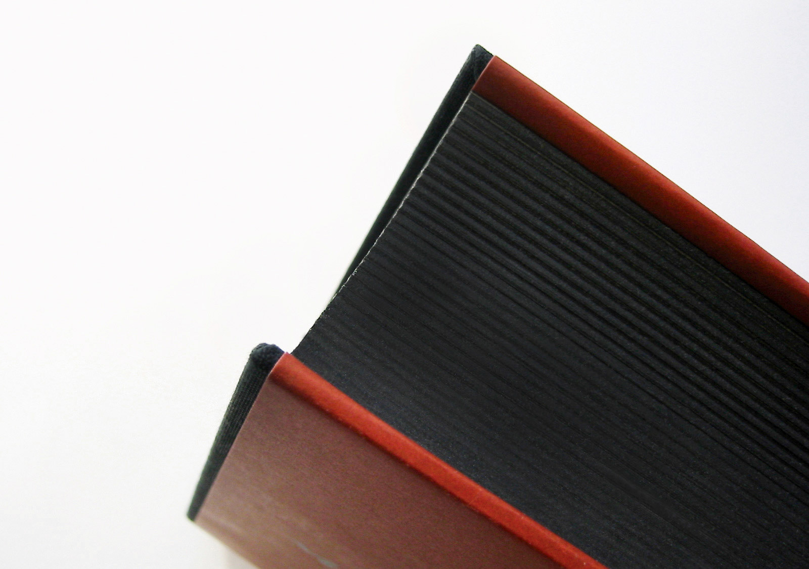 Book block and dust jacket close up