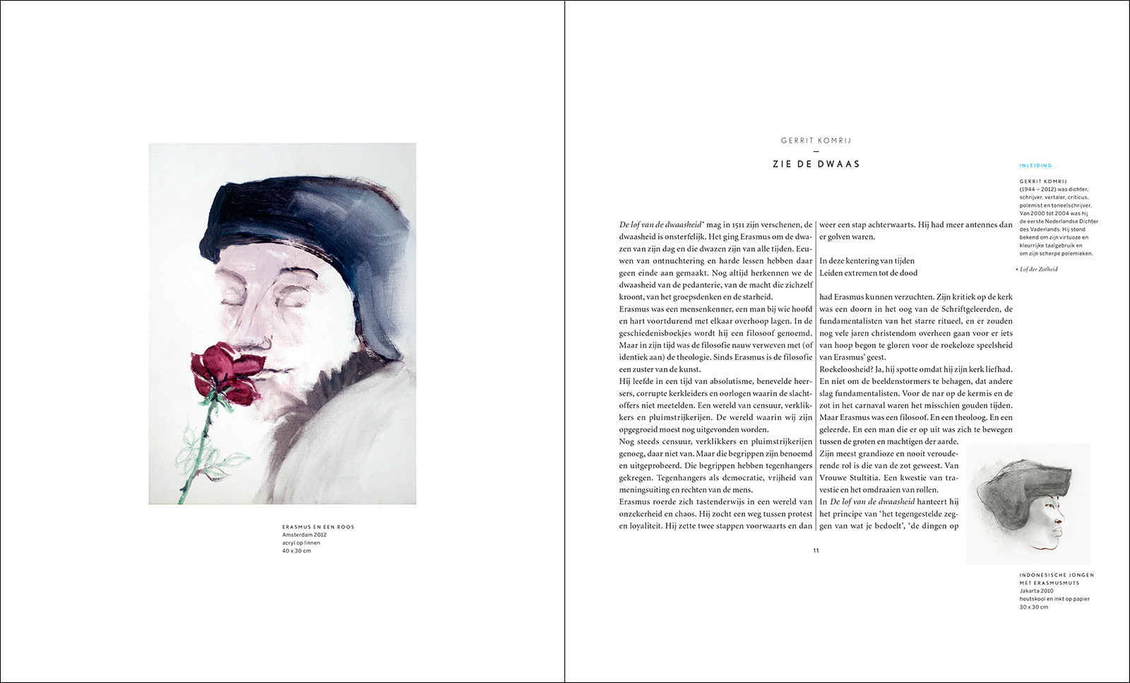 Inside spread, essay opening