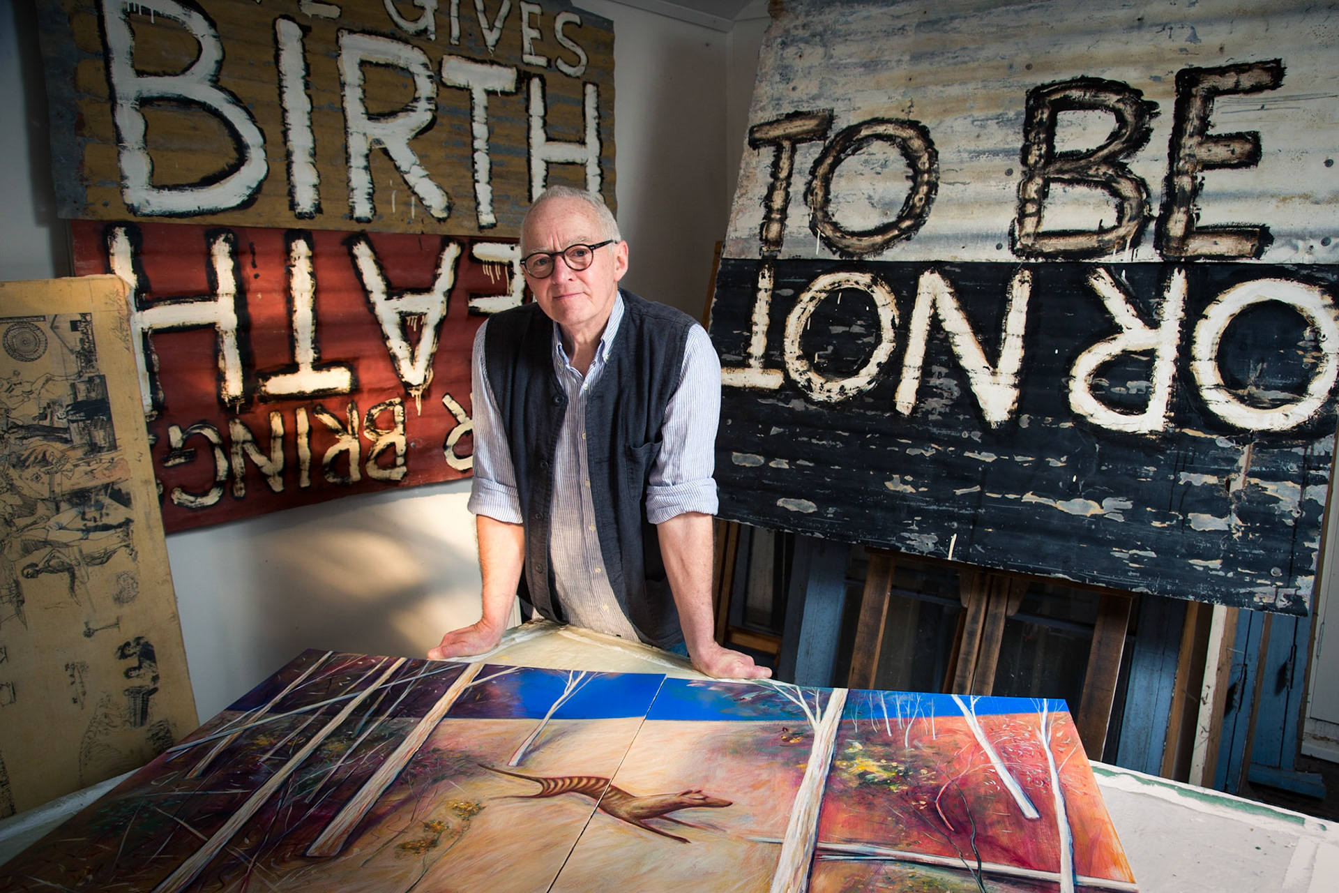 Artist author and illustrator Ron Brooks.