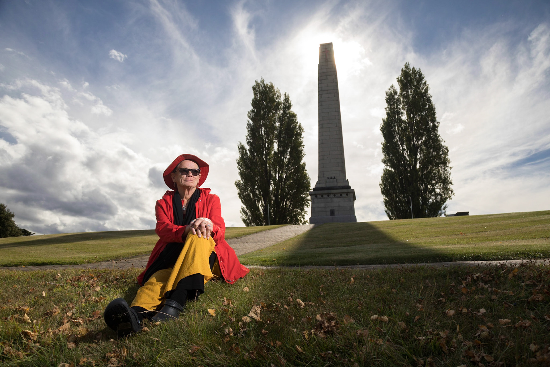 Tasmanian Aboriginal elder Auntie Wendal Pitchford at the Hobart Cenotaph where a memorial is planned to commemorate all lives lost in the Frontier Wars.26/03/2021for The Australianphoto by Peter Mathew