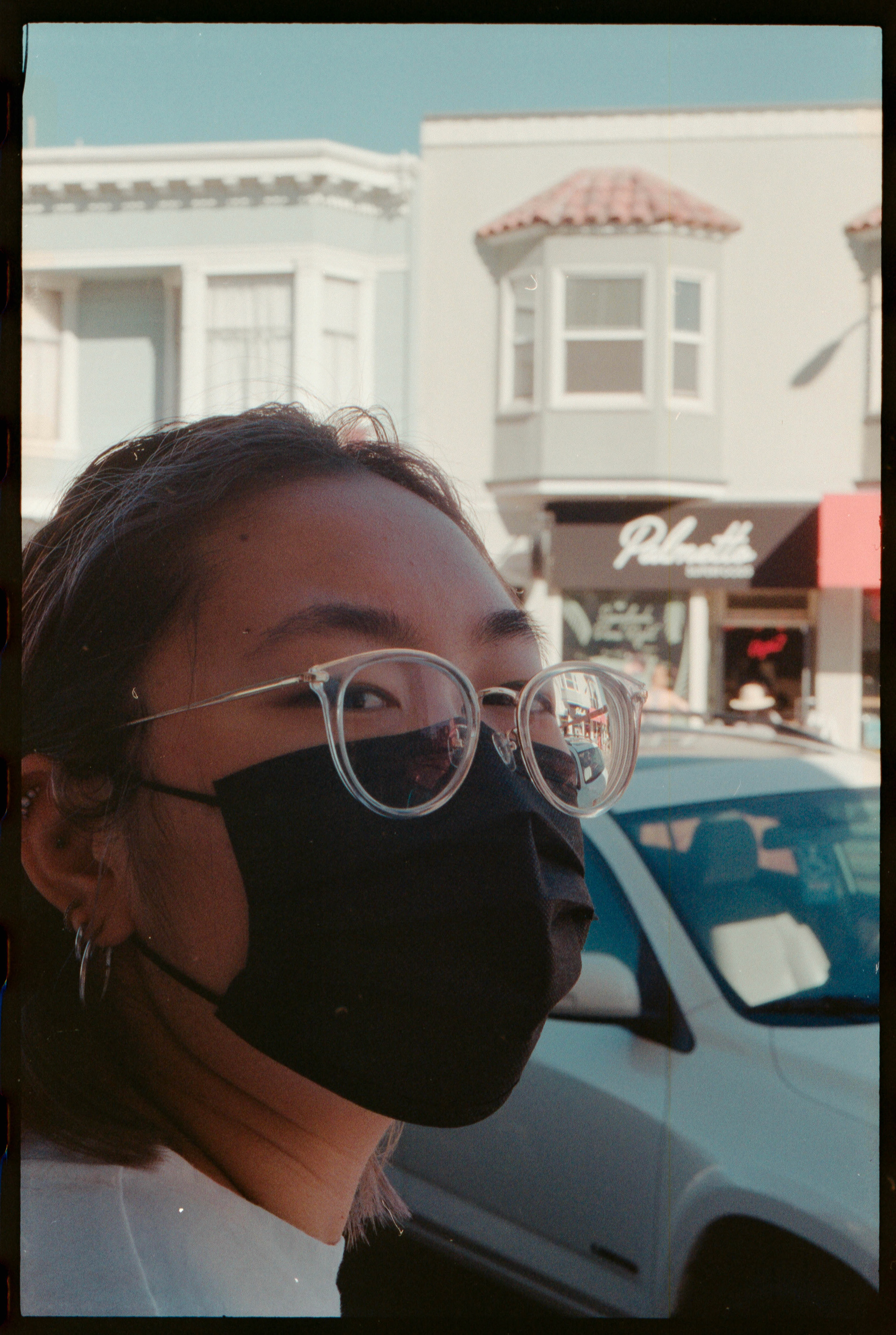 My old housemate Irene blessing us with a dazzling smile in front of Palmetto, an Acai bar where she works. Taken in San Francisco