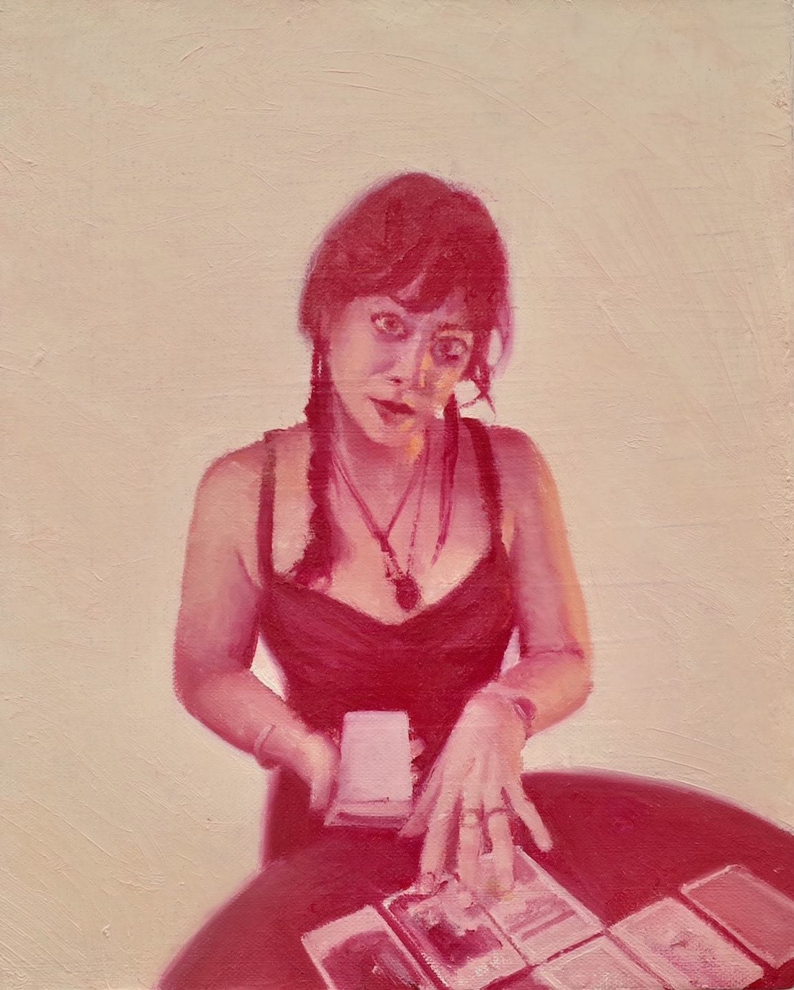 The Reader, 2020, 10”x 8”, oil on canvas