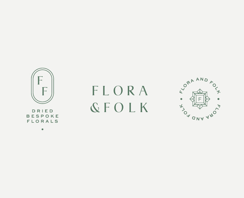 Flora & Folk Dried Bespoke Florals: Logo Suite