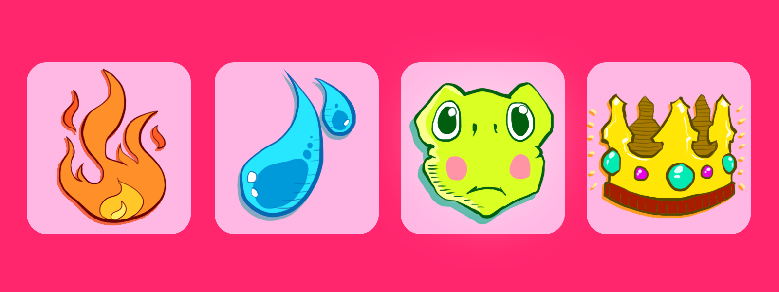 Promotional sticker design for "Hot Water Frog Prince" (Graphics and Illustrations)