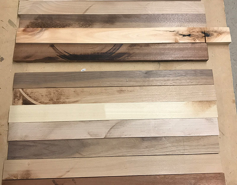 My cover was created using scrap wood that was arranged to resemble a bowling lane.