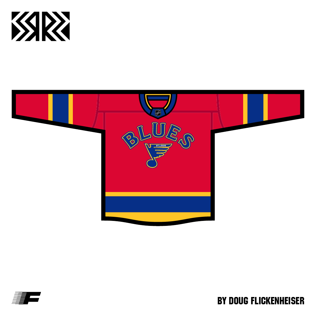 St. Louis Blues Reverse Retro Revised Concept 2 by Doug Flickenheiser
