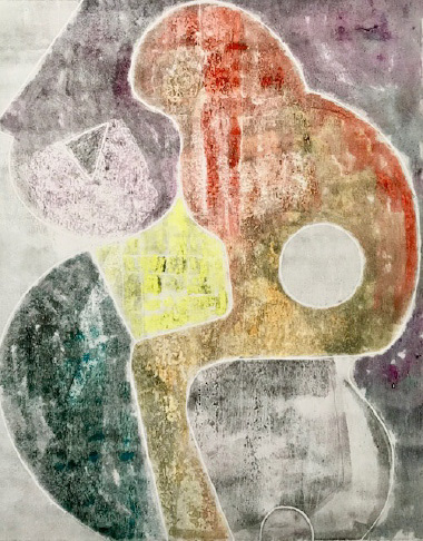 O Mama Don’t You Do Me Wrong (2008) Woodblock and mixed media, 19 1/2 x 15 1/2 inches