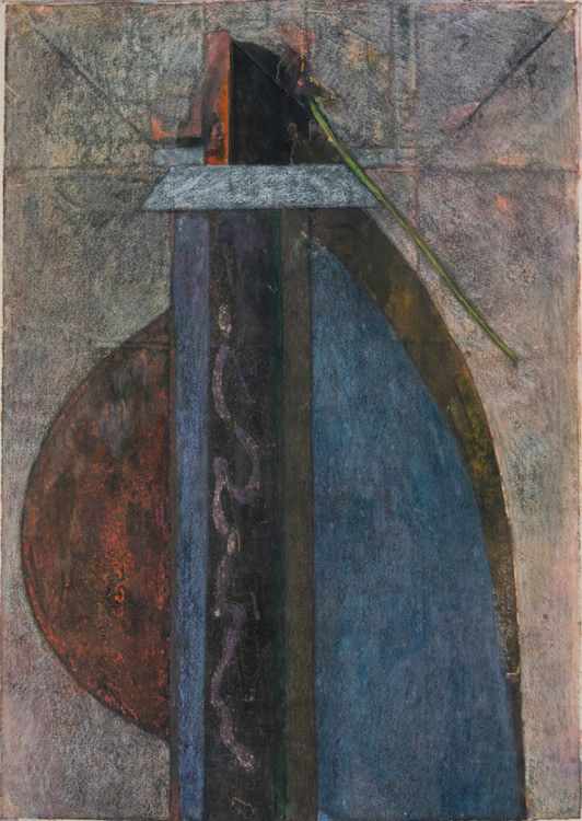 Klarika, Como (1982) Monotype on tan Arches paper, 17 x 12 inches