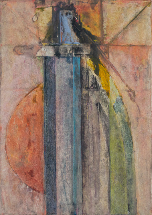 My Brother’s Keeper (1983) Monotype on tan Arches paper, 17 x 12 inches