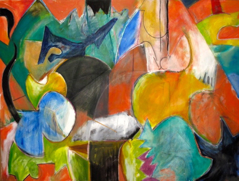 Intimacies in the House of Options (1993) Oil on canvas, 60 x 80 inches