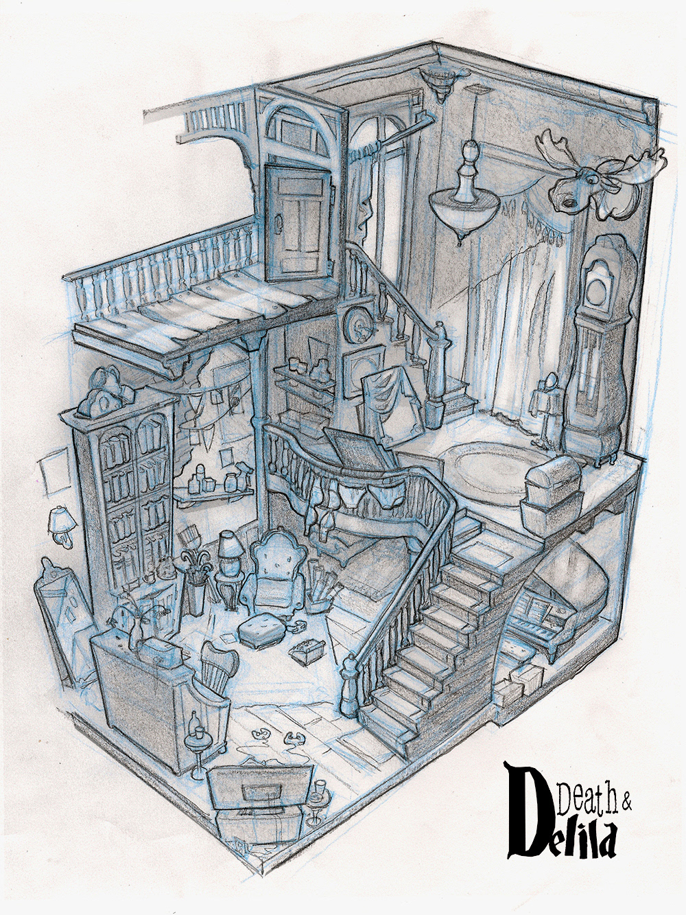 cut out interior of a house for a short film