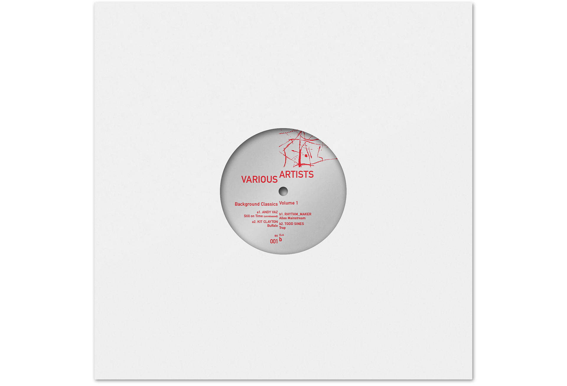 Background Classics Volume One 12" Labelgrafik Rückseite mit Tracklist und Credits