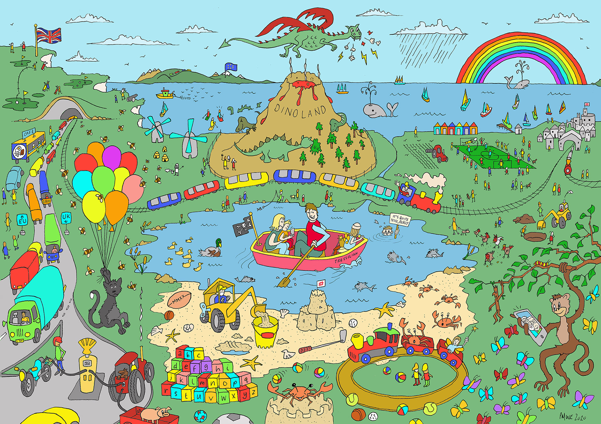 CHILDREN'S POSTER: a day out on the lake