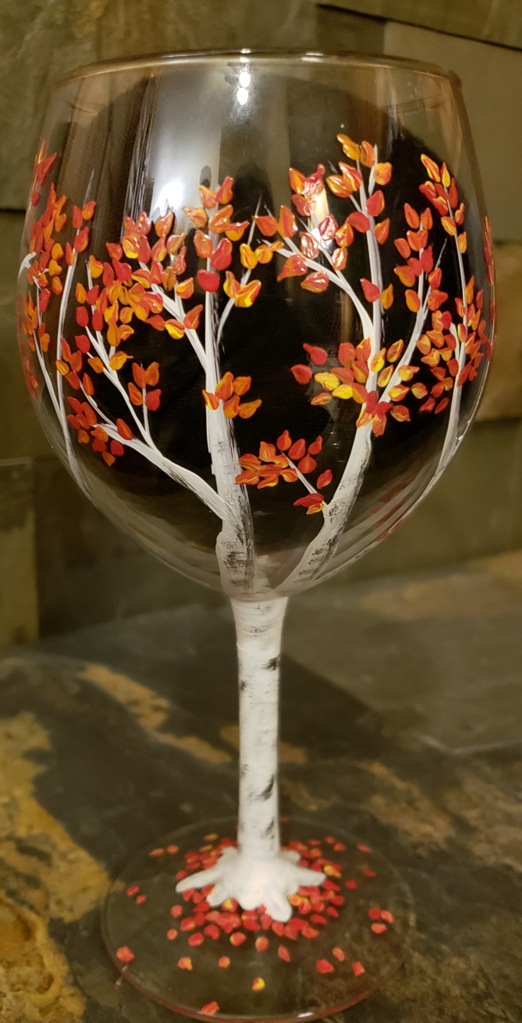 Fall Hand Painted Wine Glasses – A Wincy Glass N Design