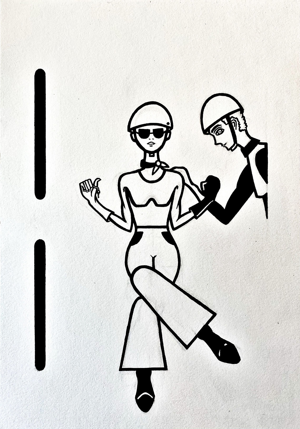 Ready For The Adventure, marker pen on card paper, 29.7 x 21 cm, 2020.
