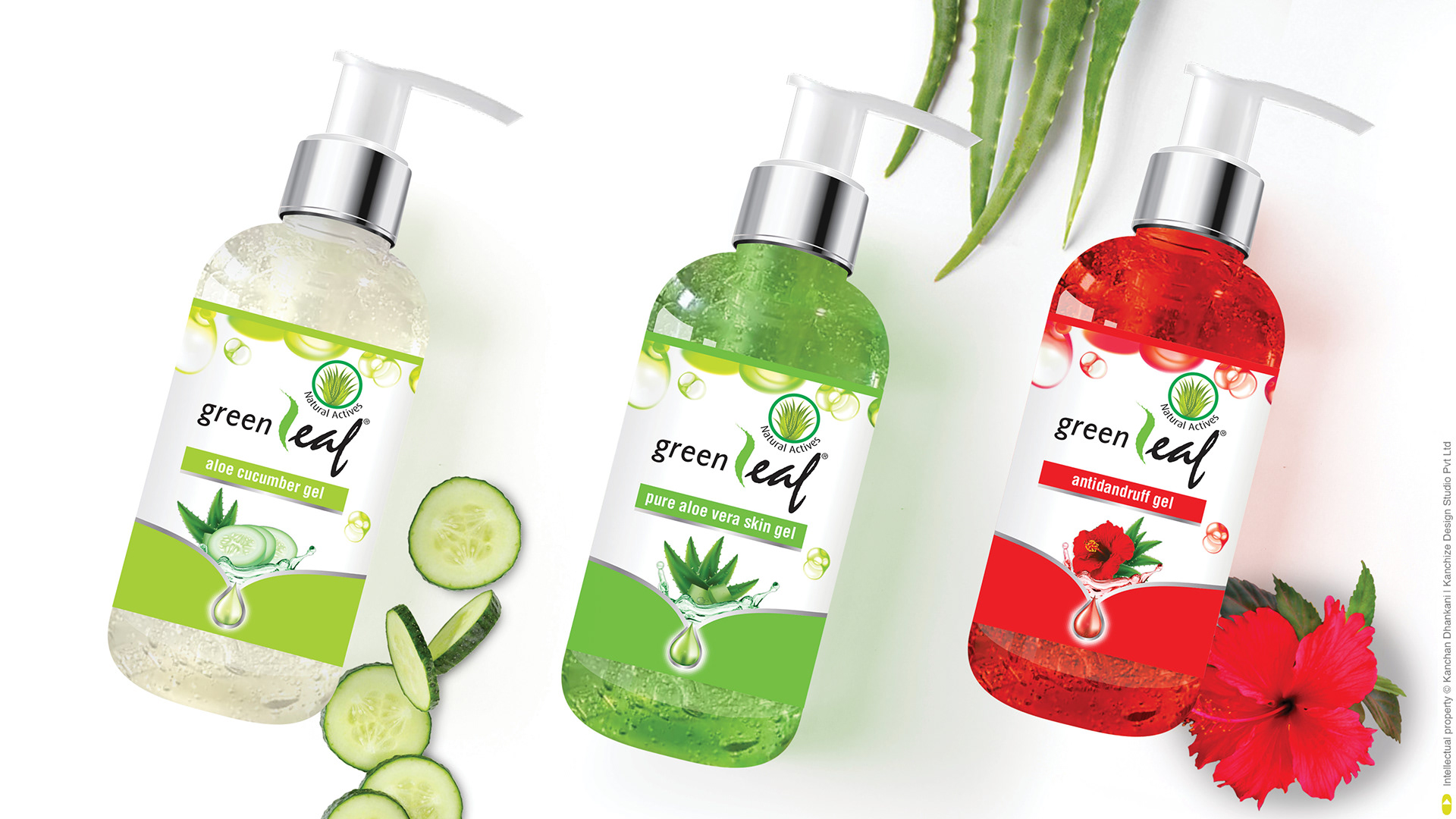 Kanchize Design Studio Pvt. Ltd. Green Leaf gels in easy to dispense