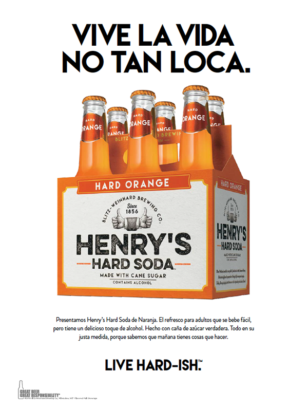 Javier Osorio Henry's Hard Soda in Spanish