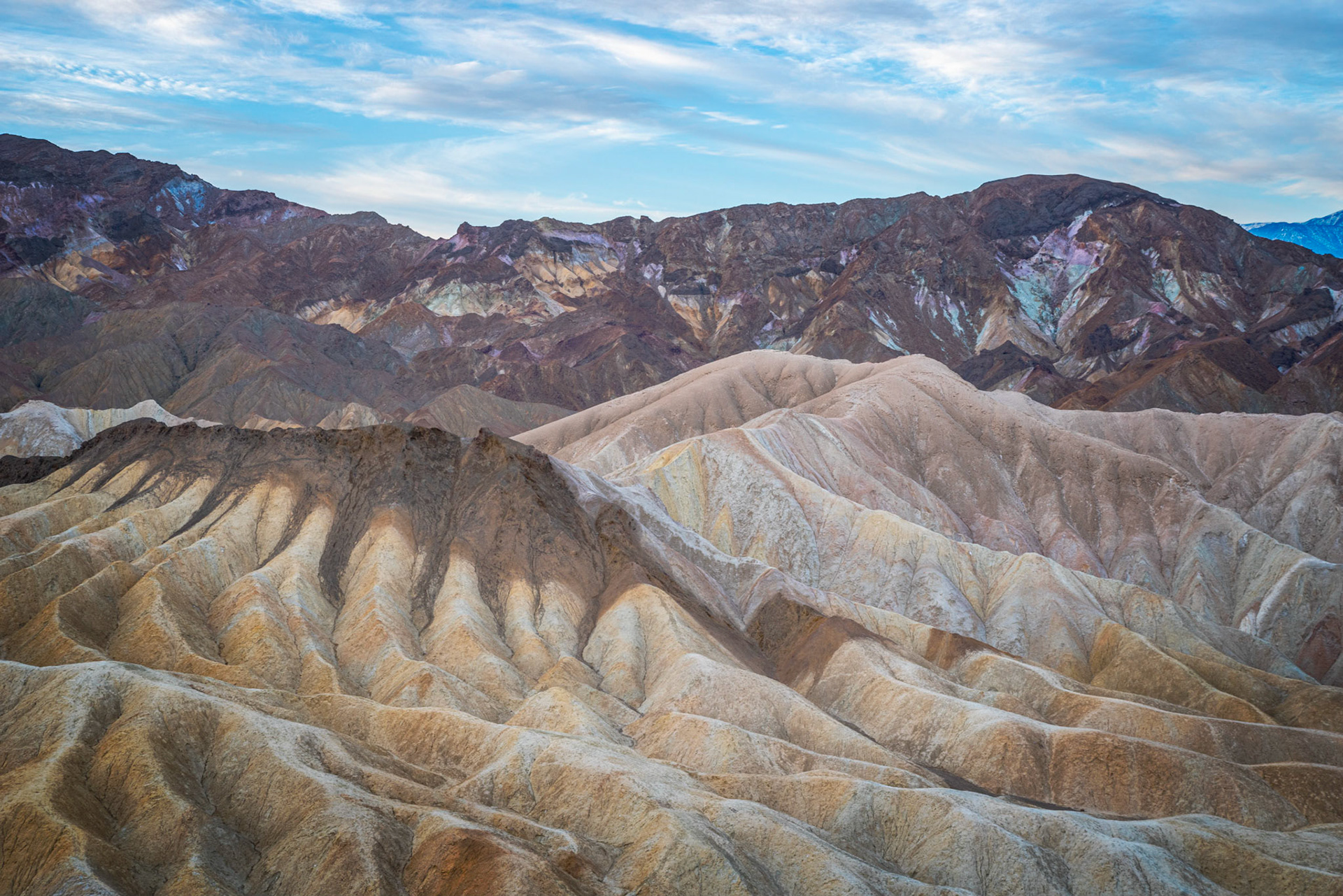 Zabriskie Point, around sunrise.Death Valley National ParkCaliforniaFebruary 18, 2020Pentax K-1, HD PENTAX-D FA 24-70mm F2.8ED SDM WRISO 100 48 mm  ¹⁄₂₀ sec at ƒ / 11